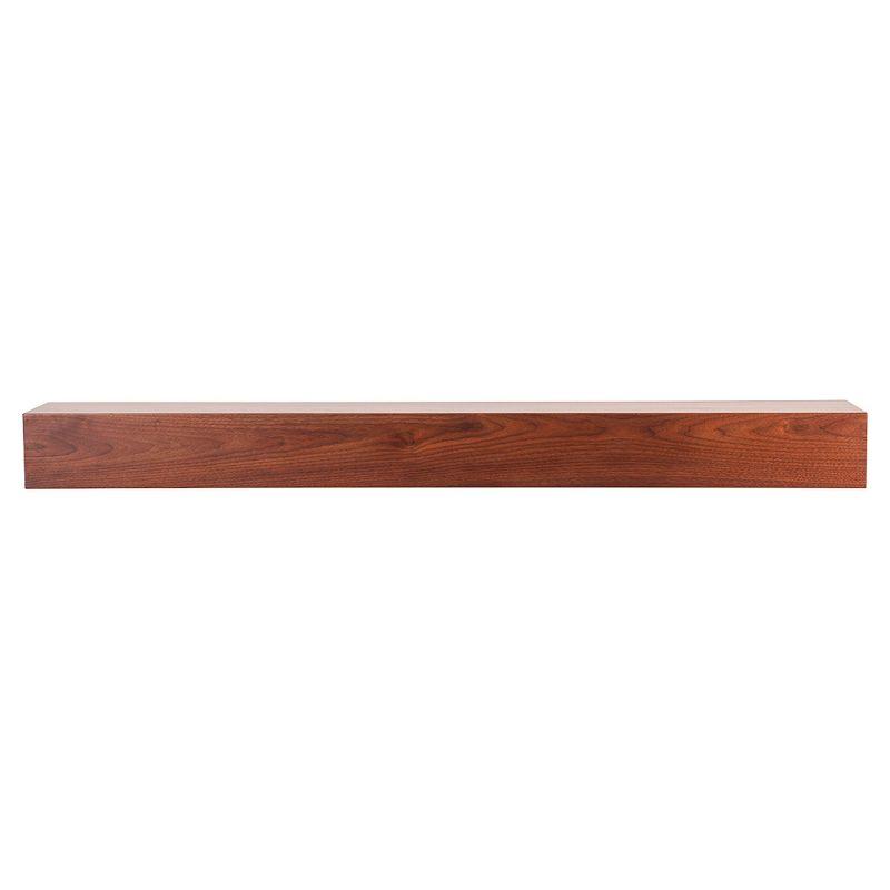 Modern Ember Modern Ember Walnut Creek Fireplace Mantel Shelf - 9" Depth, Close-Grain Details - Real Walnut Wood