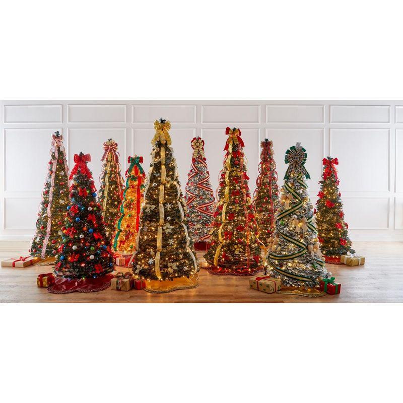BrylaneHome Scallop Edge Border Christmas Tree Skirt - Red