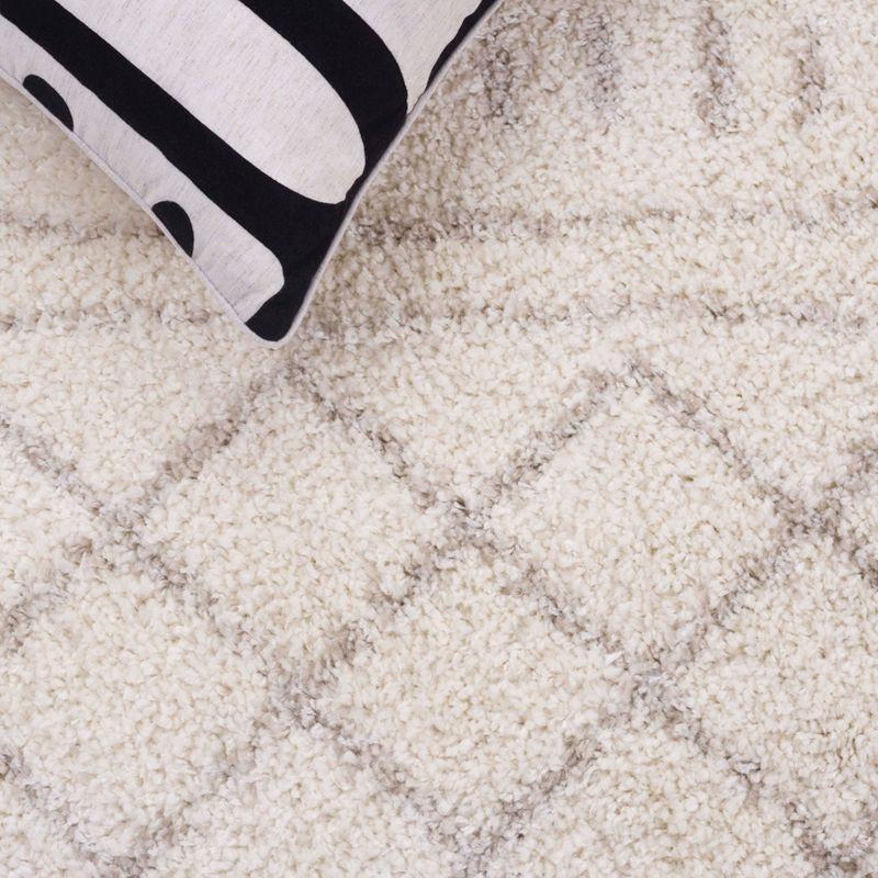 Arizona Shag ASG741 Power Loomed Indoor Accent Rug - Ivory/Beige - 4'x6' - Safavieh