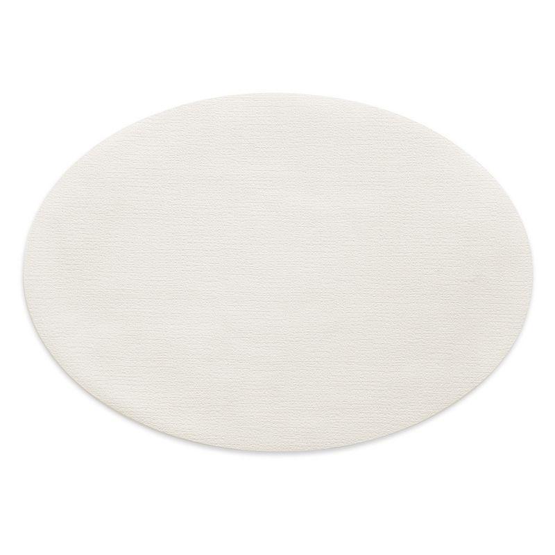 Manufacture Rock Oval Faux Leather Reversible Placemat