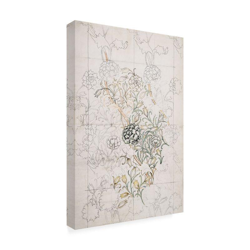 Trademark Fine Art - William Morris  Wm Morris Floral Pattern Studies V Canvas Art