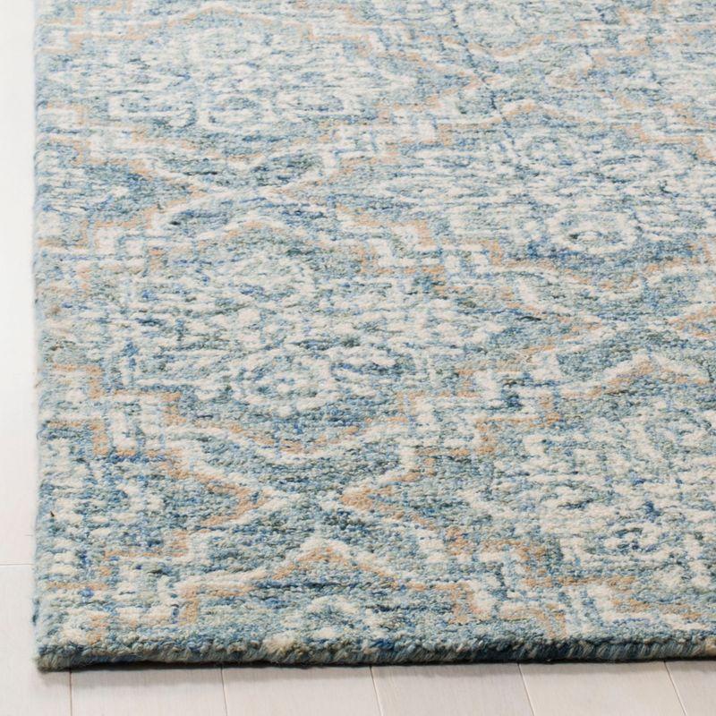 Abstract ABT201 Handmade Indoor Runner - Blue/Grey - 2'-3"x12' - Safavieh