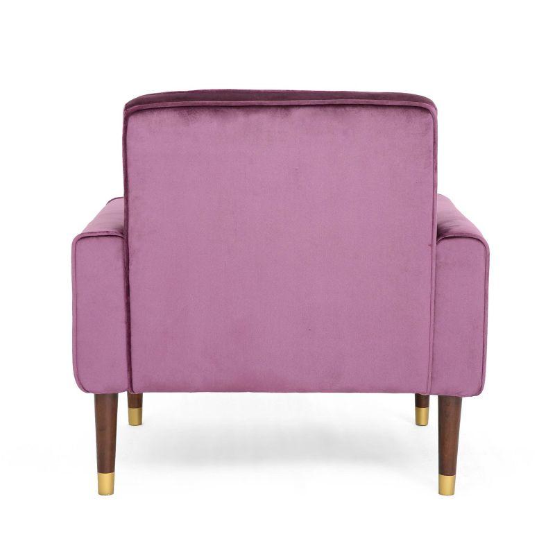 Bourchier Modern Glam Velvet Armchair Raisin -Christopher Knight Home