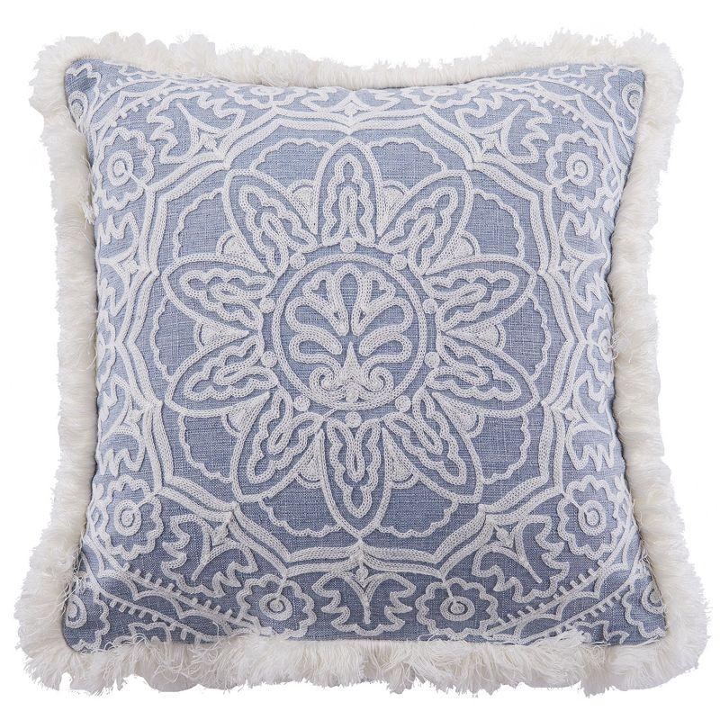 Bennett Embroidered Fringe Decorative Pillow - Villa Lugano by Levtex Home