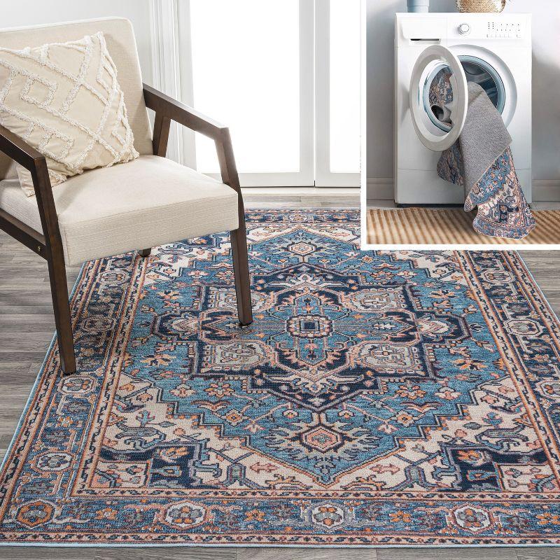 Cirali Ornate Large Medallion Washable Area Rug - JONATHAN Y