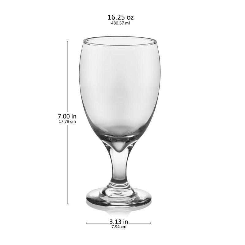 Libbey Classic Goblet Party Glasses, Set of 12