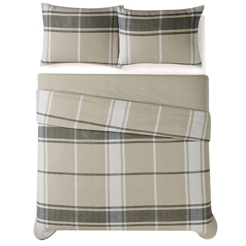 Preston Plaid Flannel Duvet Cover Set - Truly Soft