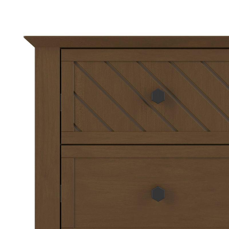 Atwood Cocoa Bean 3-Drawer Nursery Dresser with Chevron Pattern