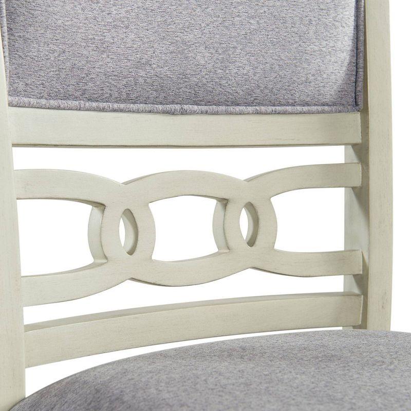 Bisque Upholstered Wood Transitional Side Chair