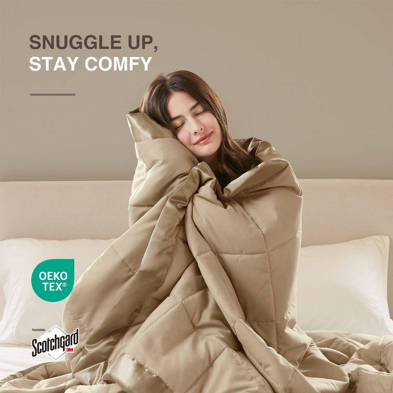 Madison Park Lightweight Down Alternative Blanket with Satin Trim