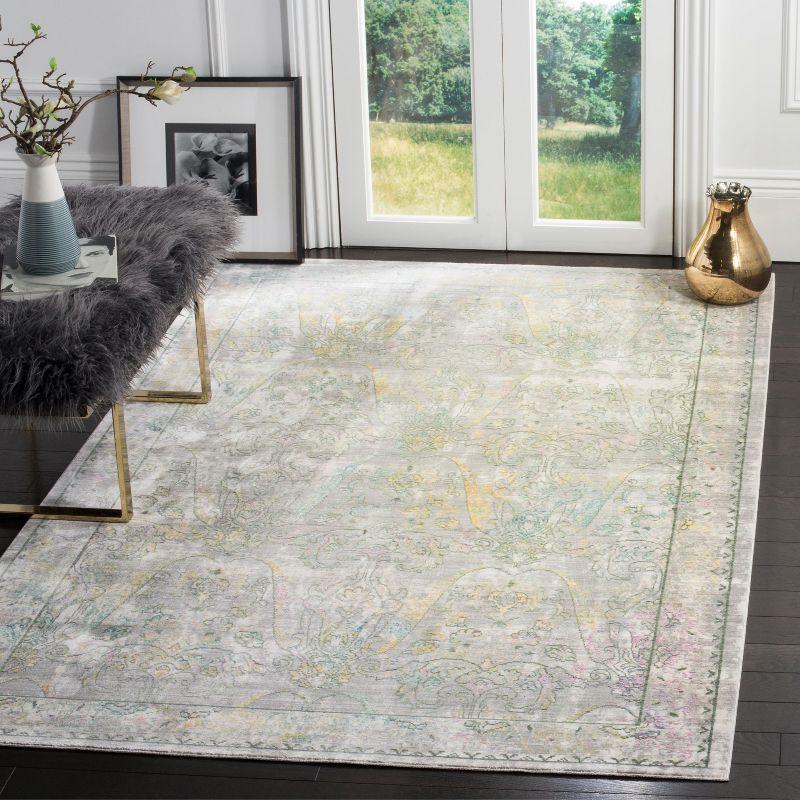 Mystique MYS925 Power Loomed Area Rug - Grey/Multi - 4'x6' - Safavieh.