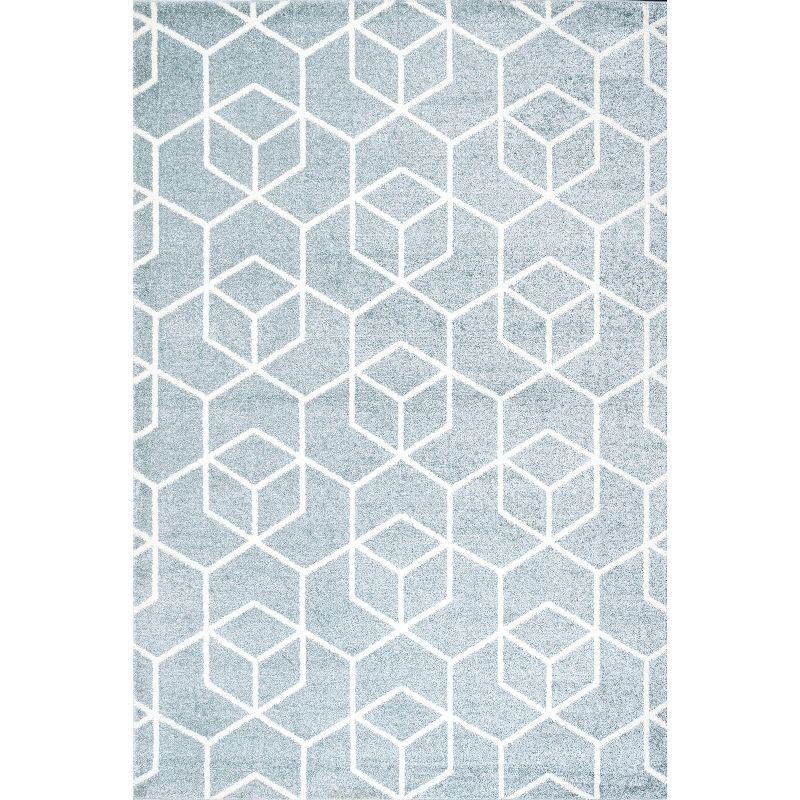 Tumbling Blocks Modern Geometric Area Rug - JONATHAN Y