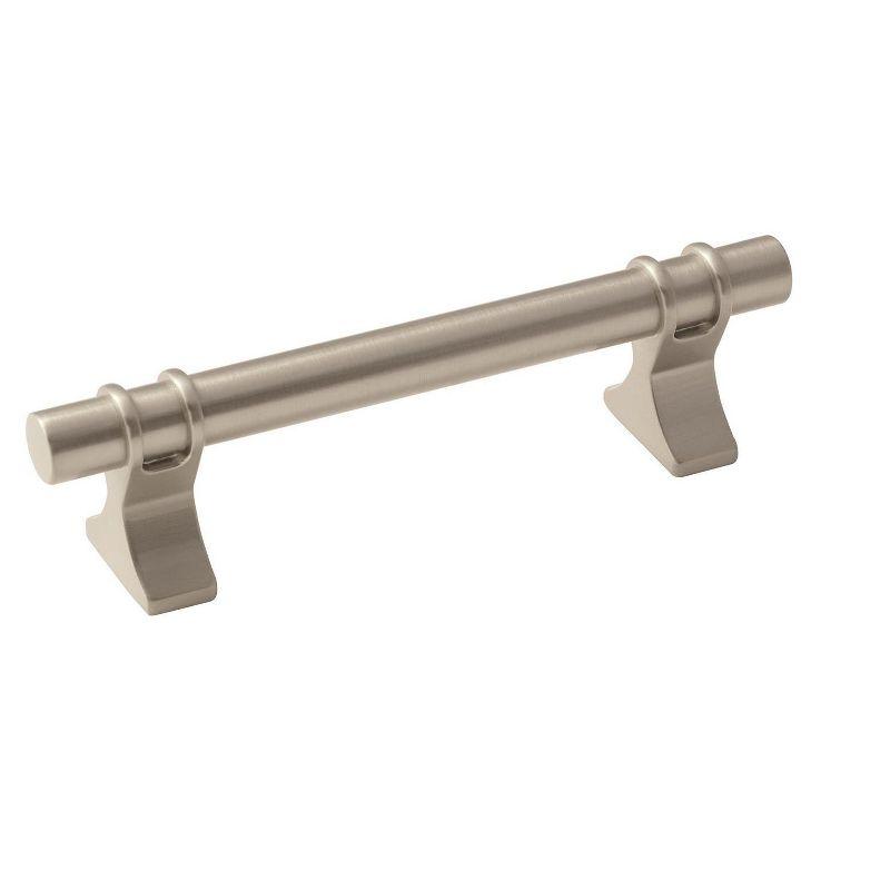 Satin Nickel 3-3/4 Inch Modern Industrial Cabinet Pull