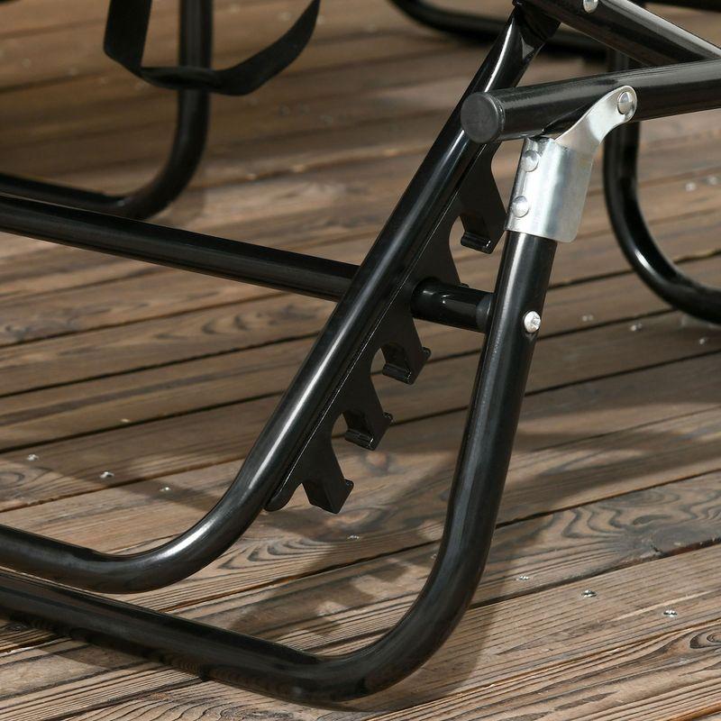 Outsunny Outdoor Metal Chaise Lounge Set (Set of 2)