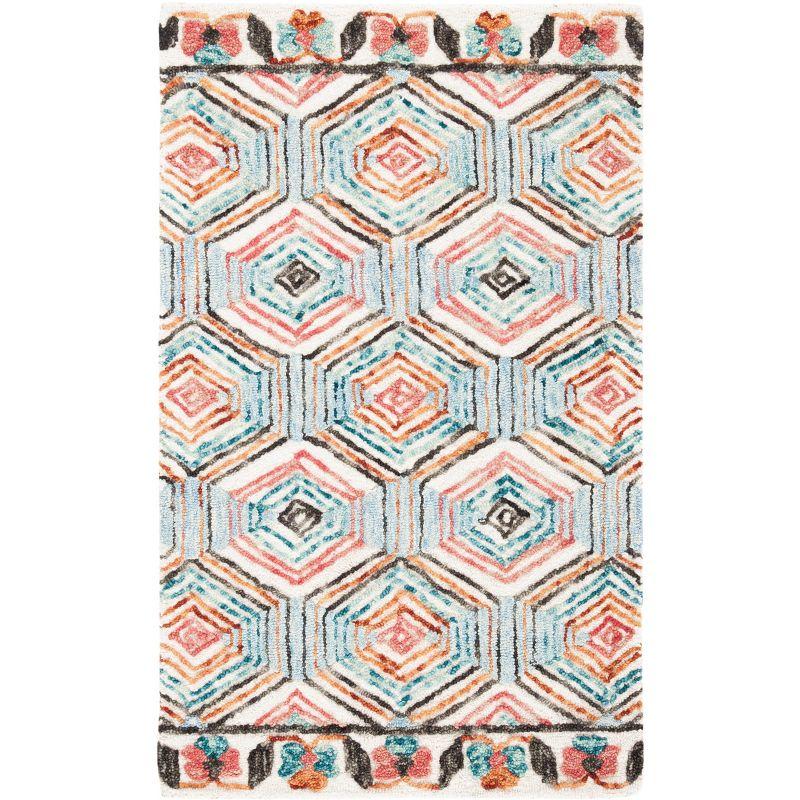 Trace TRC522 Hand Tufted Accent Rug - Ivory/Light Blue - 2'x3' - Safavieh.