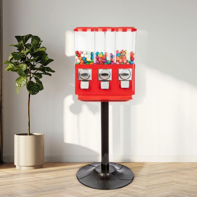 Great Northern Popcorn Great Northern Popcorn Triple Gumball Machine with Stand Red