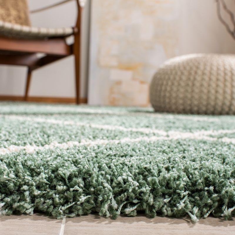Hudson Shag SGH281 Power Loomed Indoor Area Rug - Green/Ivory - 8'x10' - Safavieh