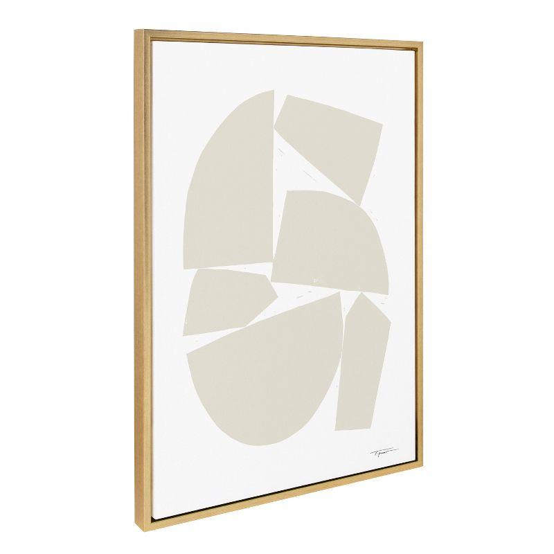 Kate and Laurel Sylvie Constructed I Neutral Framed Canvas by Statement Goods