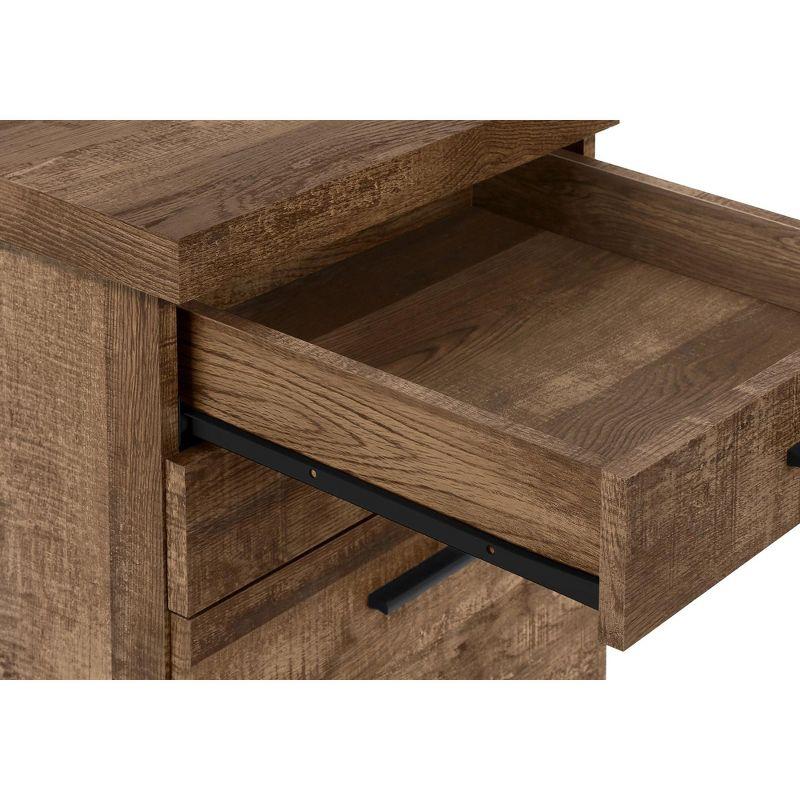 Millwood Pines File Cabinet, Rolling Mobile, Storage Drawers, Printer Stand, Office, Work, Brown Laminate, Contemporary, Modern