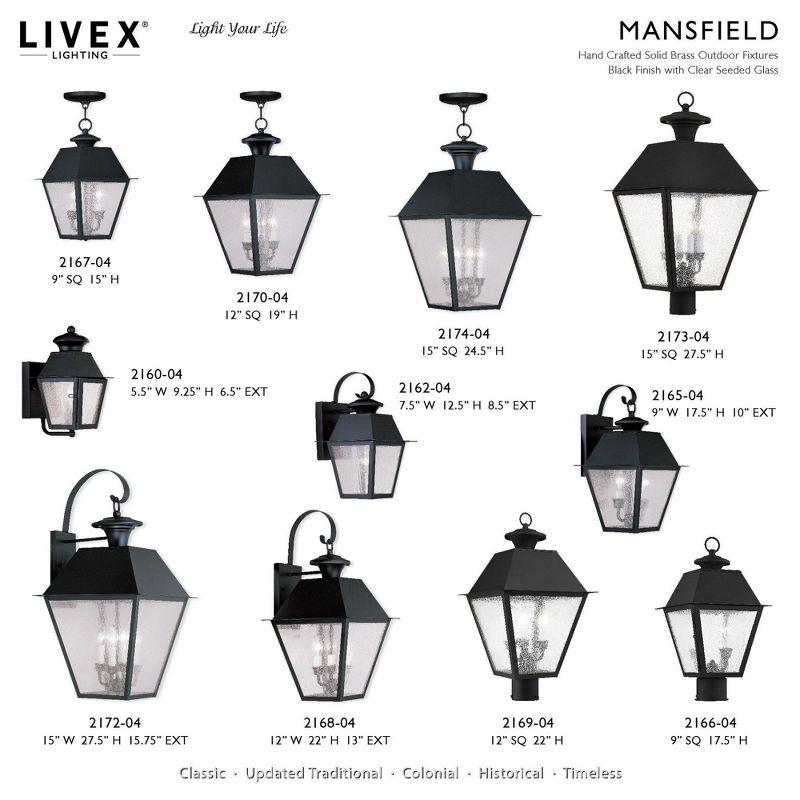 Livex Lighting Mansfield 3 - Light Pendant in  Black