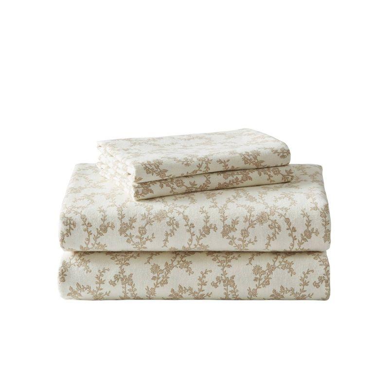 Printed Pattern Flannel Sheet Set - Laura Ashley