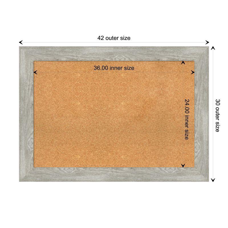 Amanti Art Dove Greywash Framed Corkboard, Natural Cork