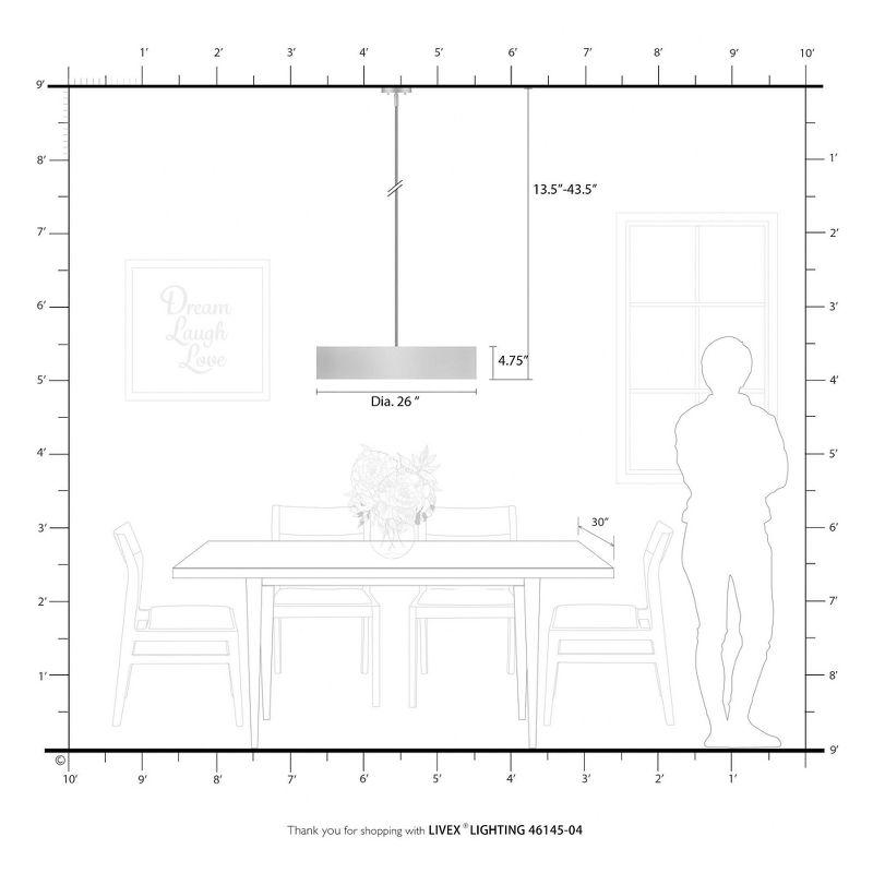 Livex Lighting Elmhurst 5 - Light Pendant in  Black