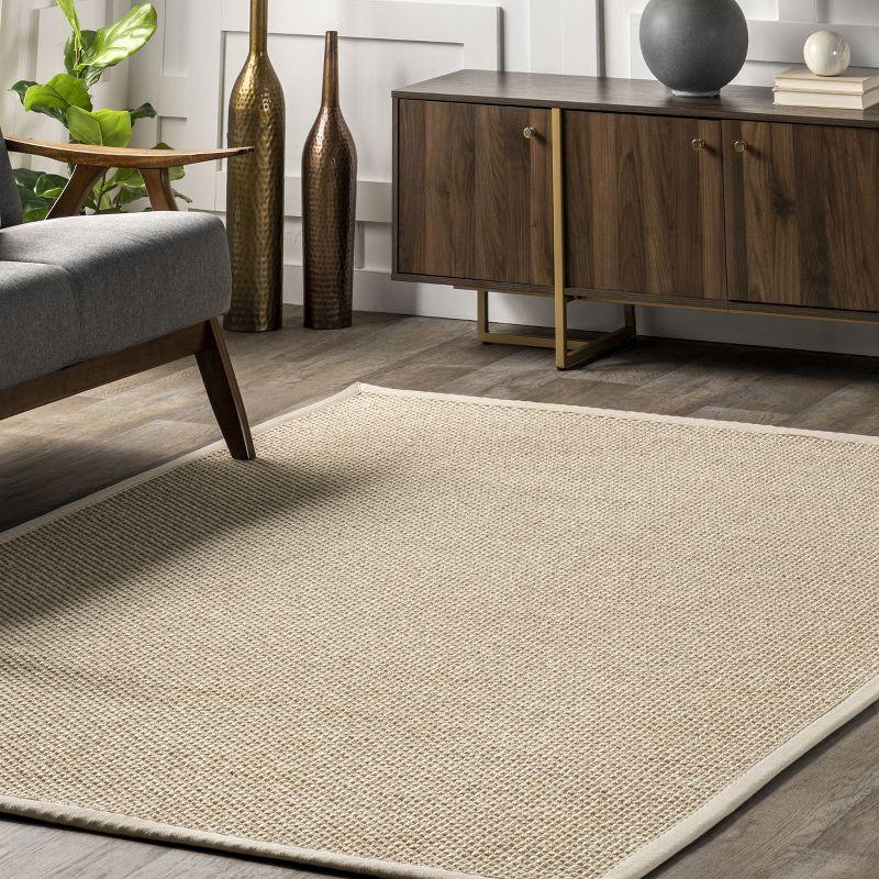 Bucolic Handmade Sisal and Cotton 3' x 5' Natural Area Rug