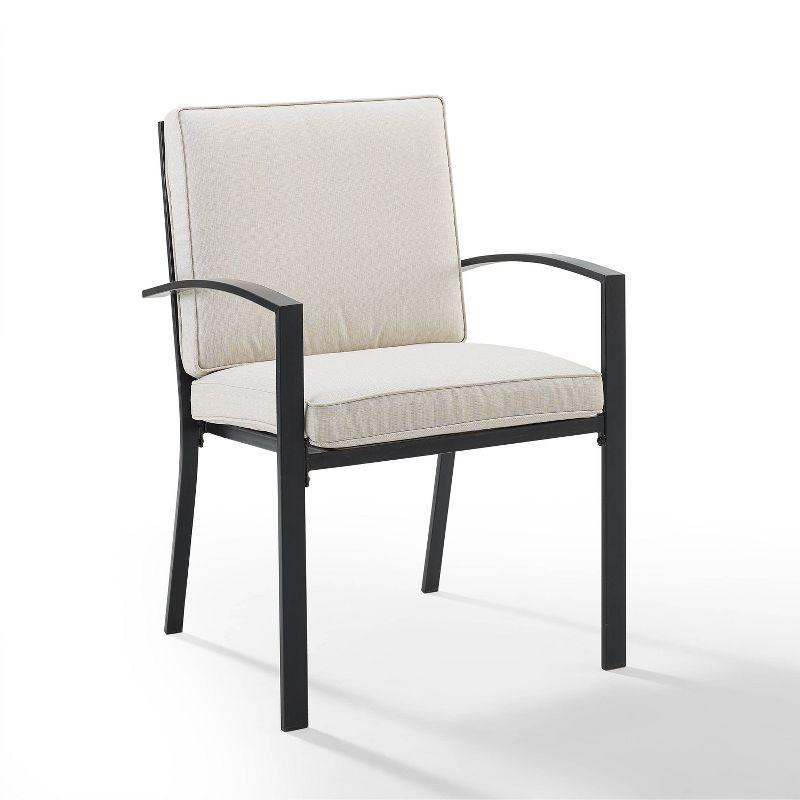 Kaplan 2pk Outdoor Dining Chair Oatmeal/Oil Rubbed Bronze - Crosley