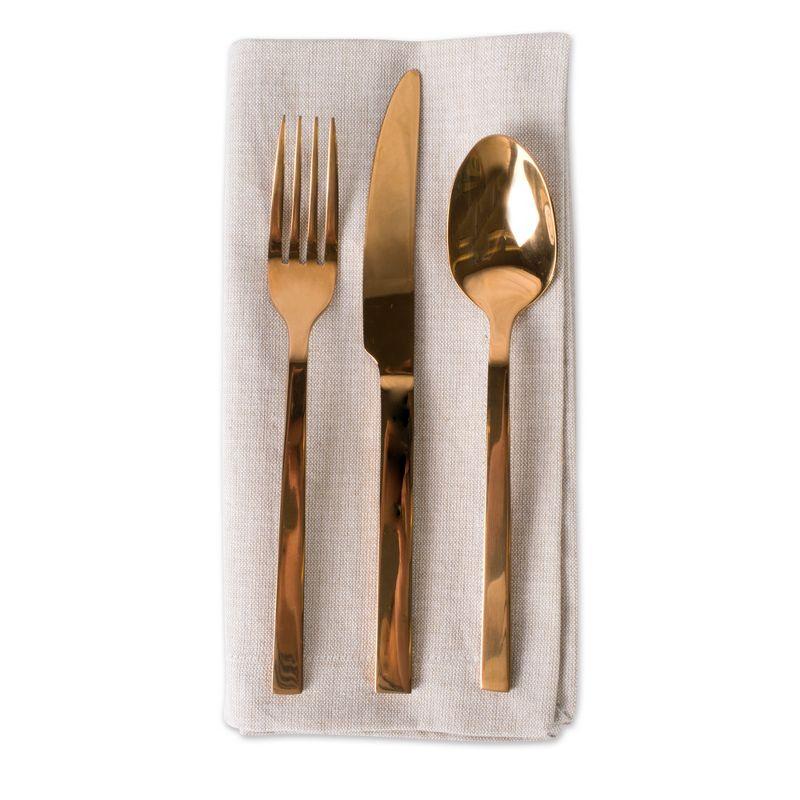 Design Imports  Chambray Napkin Set 6 Piece, Natural, 20X20"