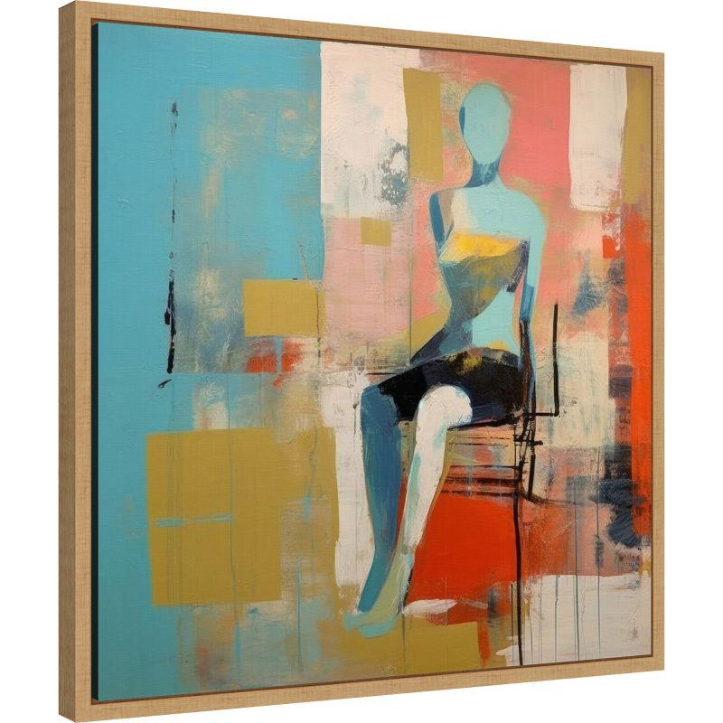 Amanti Art Conceptual Abstract Figurative by Irena Orlov Framed Canvas Wall Art