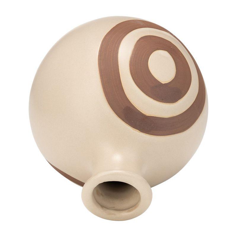 Sagebrook Home Ceramic Vase - Round Abstract Vase - Contemporary Home or Office Decor