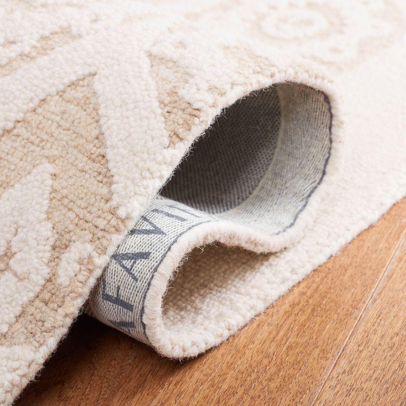 Blossom BLM108 Hand Tufted Indoor Area Rug - Ivory/Light Brown - 4'x6' - Safavieh