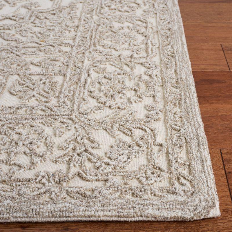 Trace TRC302 Hand Tufted Area Rug - Ivory/Natural - 6'x6' - Safavieh.