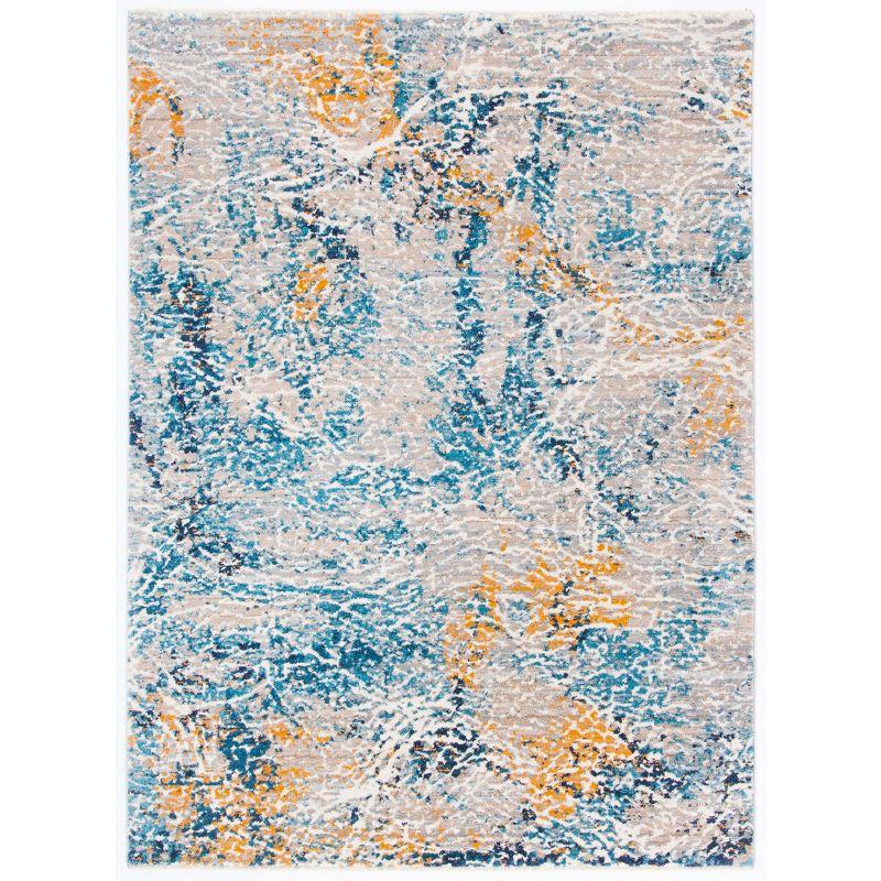 Madison Abstract 8' x 10' Hand-knotted Grey Synthetic Area Rug