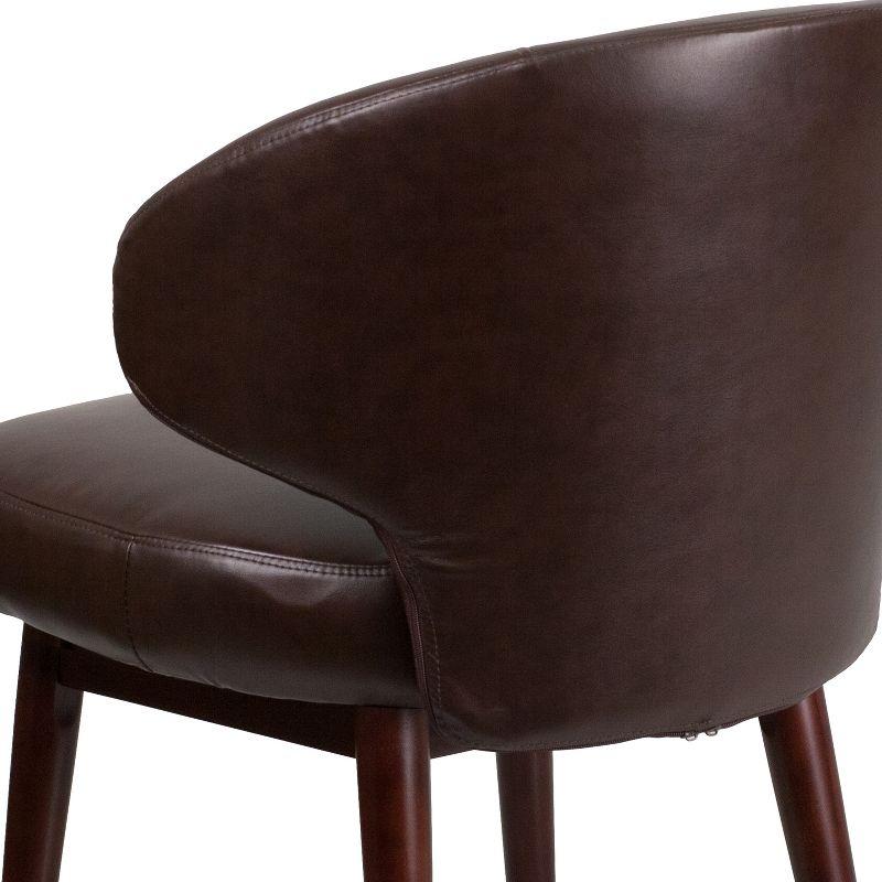 Flash Furniture Comfort Back Series Side Reception Chair with Walnut Legs