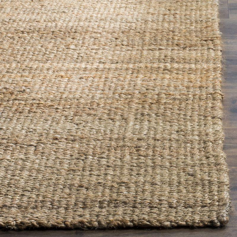 Natural Jute Hand-Knotted Non-Slip Runner Rug, 27" x 6"