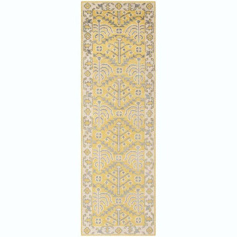 Stone Wash STW213 Hand Knotted Indoor Runner Rug - Yellow - 2'6"x8' - Safavieh.