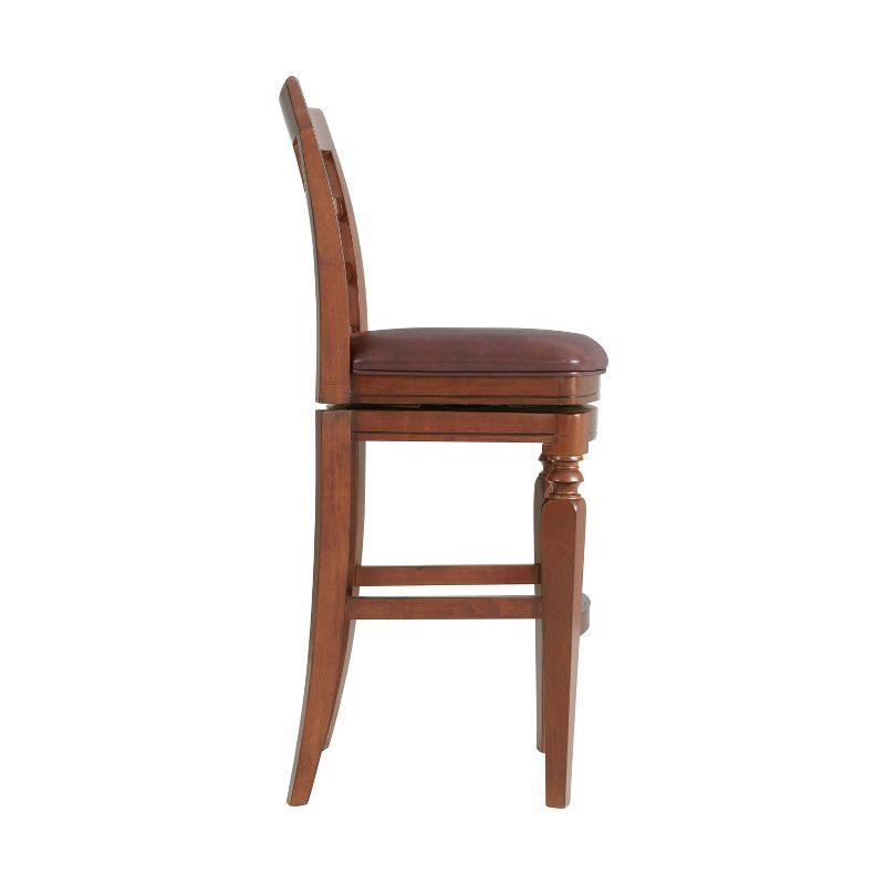 Napa Solid Rubber Wood Counter Height Swivel Stool With Back