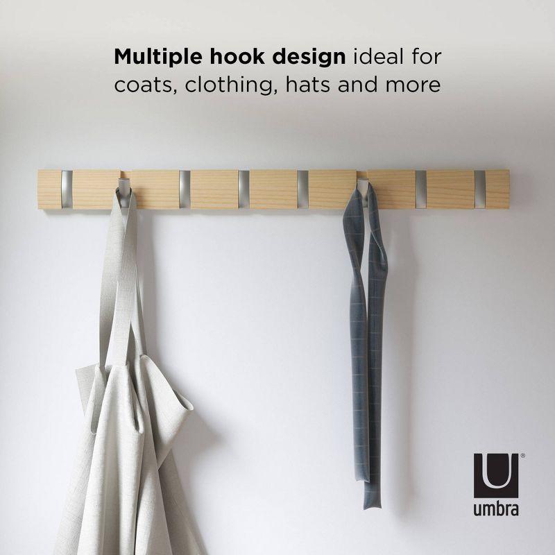 Flip 8 - Hook Solid Wood Coat Rack