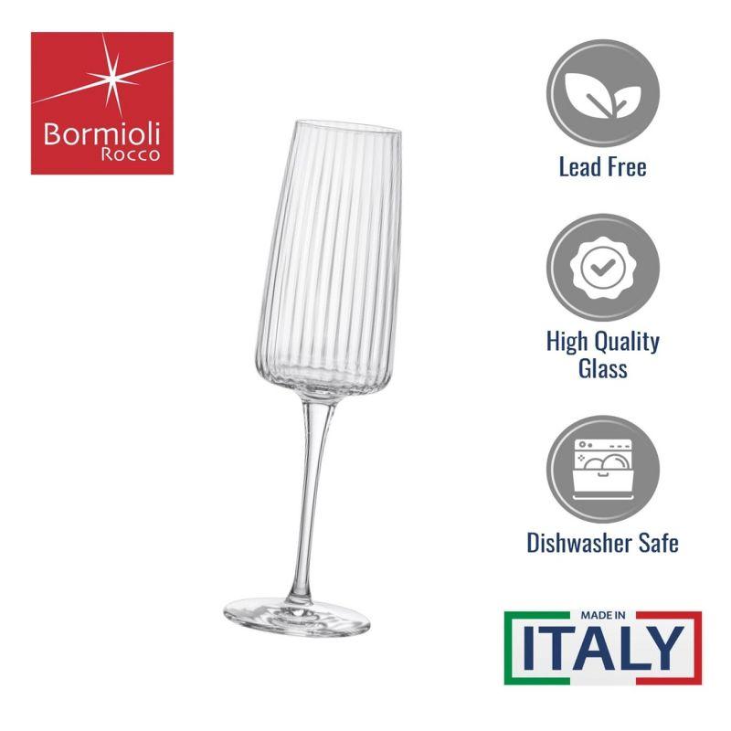 Bormioli Rocco Exclusiva 8.5 Oz Prosecco Glass  - Set of 4