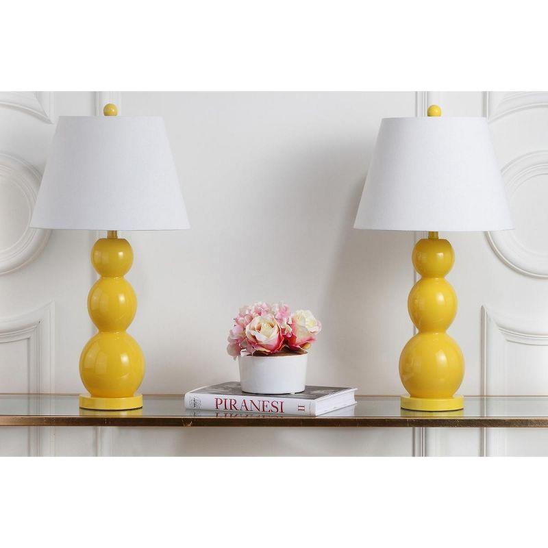 Jayne 3 Sphere Table Lamp (Set of 2) - 26.5 Inch Height - LIT4089 - Yellow - Safavieh