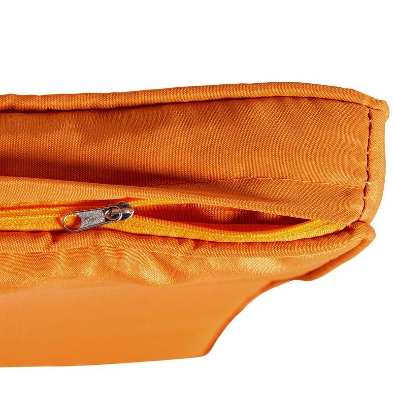 Outsunny 2-Person Wicker Hanging Porch Swing Bench, Front Porch Swing Outdoor Chair with Cushions 550lbs Weight Capacity for Backyard, Garden, Orange