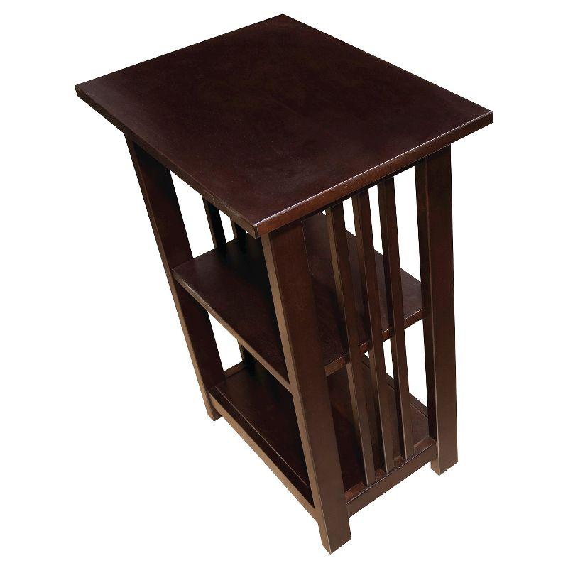 2-shelf End Table Wood Espresso - Alaterre Furniture