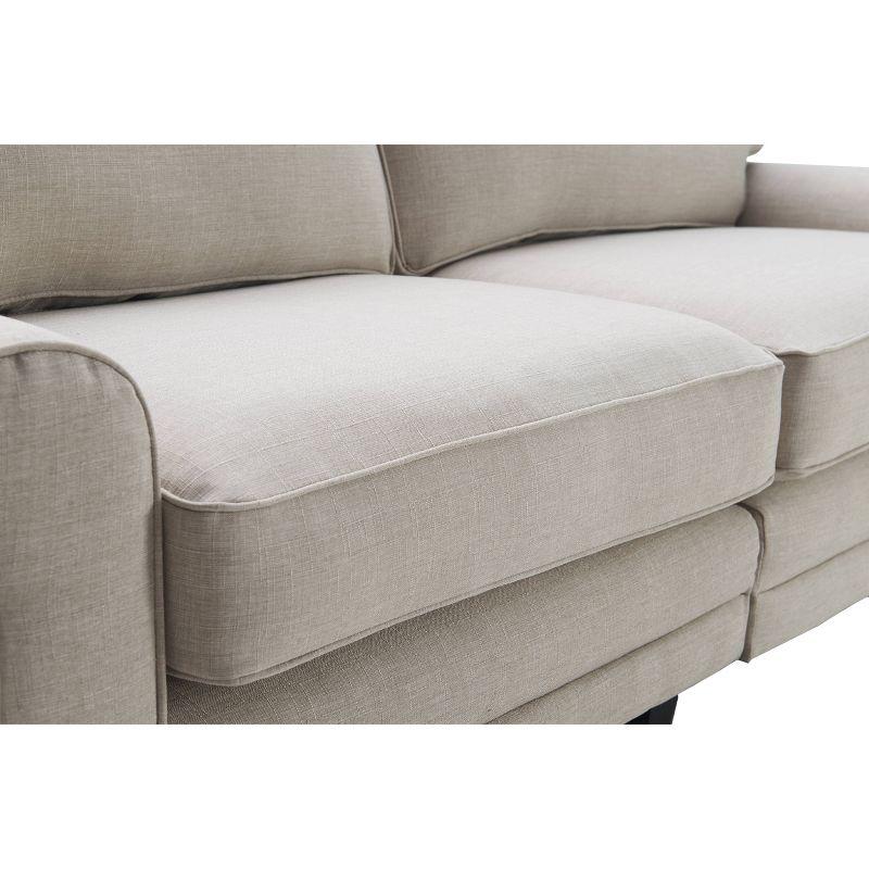 Serta Copenhagen 78" Sofa Couch for Two People with Pillowed Back Cushions and Rounded Arms