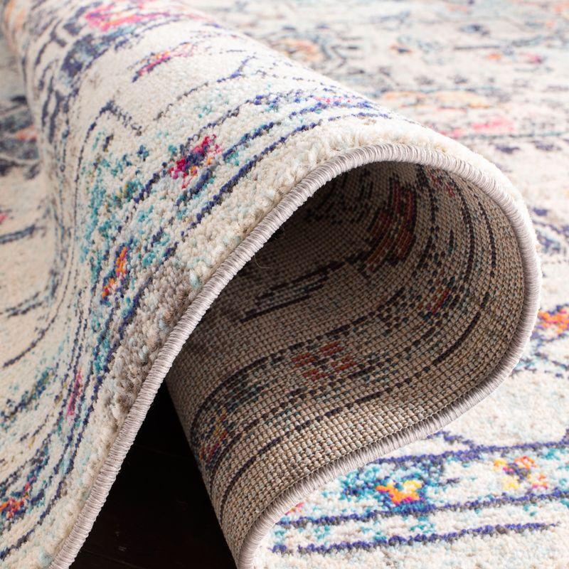 Madison MAD473 Power Loomed Indoor Area Rug - Cream/Blue - 9'x9' - Safavieh