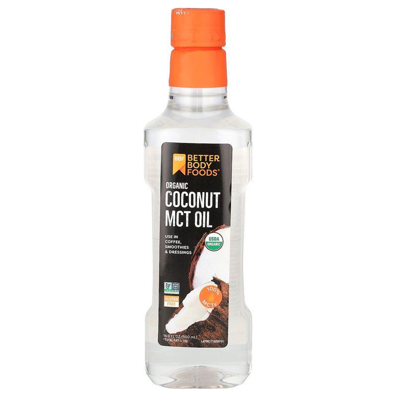 BetterBody Foods Organic Coconut MCT Oil, 16.9 fl oz (500 ml)