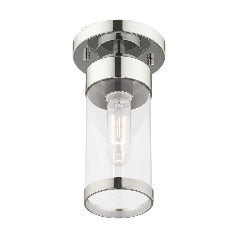 Livex Lighting Hillcrest 1 - Light Flush Mount in  Polished Chrome