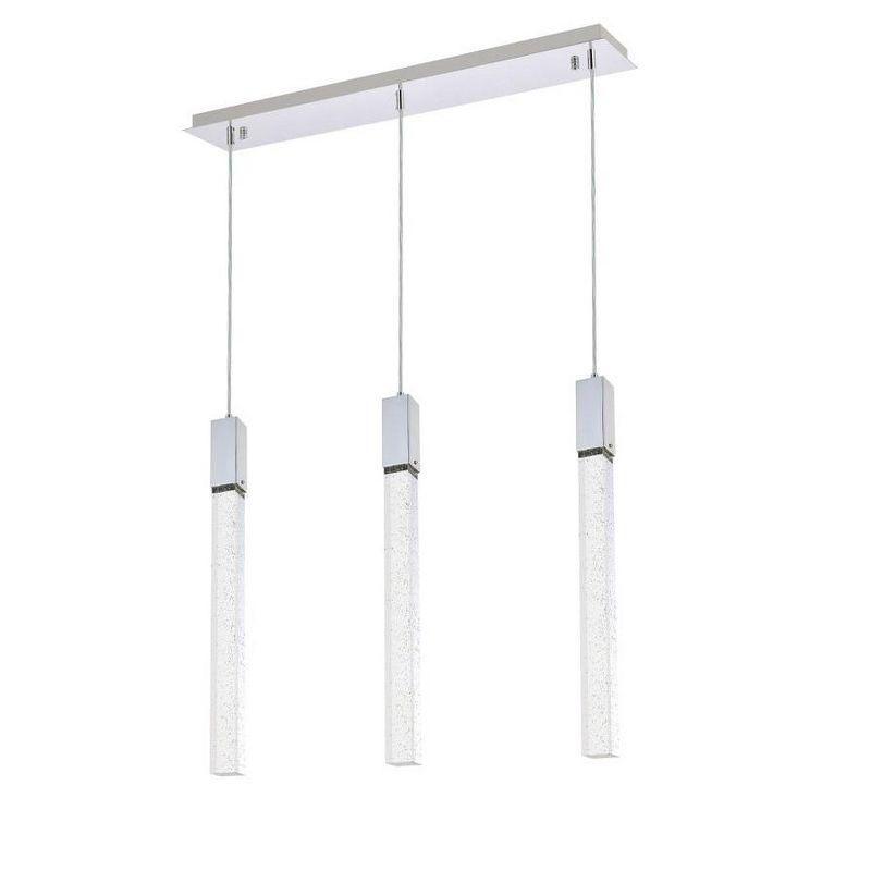 Elegant Lighting Weston 3 lights pendant in chrome