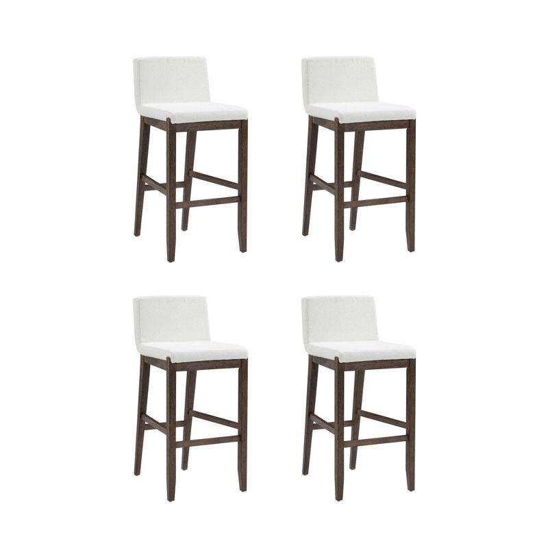 Nathan James Siping Upholstered Wooden Stool